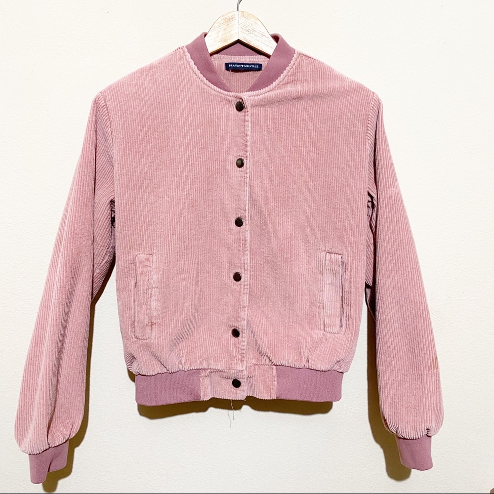 🌼 Brandy Melville Corduroy Bomber Jacket